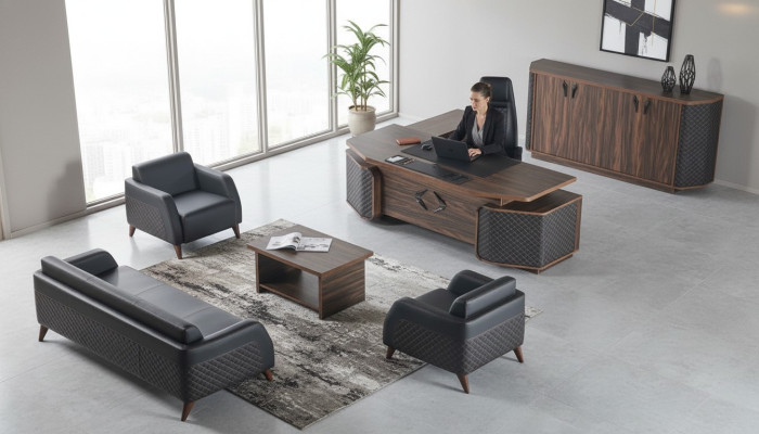 Ensemble de bureau complet Canapés Bureau Buffet Bureau Canapé Cuir