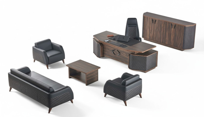 Ensemble de bureau complet Canapés Bureau Buffet Bureau Canapé Cuir