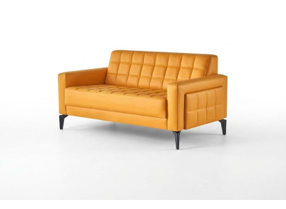 Canapé Gelb 2 places Sofa Chesterfield canapé en cuir meuble d'assise deux places