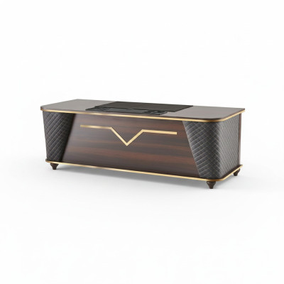 Bureau brun noir en bois style moderne rectangulaire bureau salle de travail