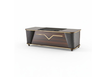Bureau brun noir en bois style moderne rectangulaire bureau salle de travail