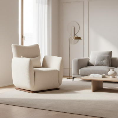 Fauteuil design lounge club rembourré de luxe