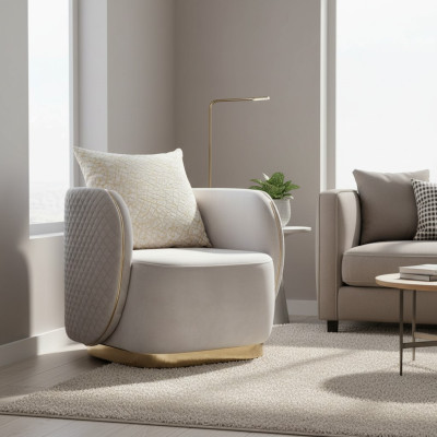 Fauteuil de salon club rembourré de luxe
