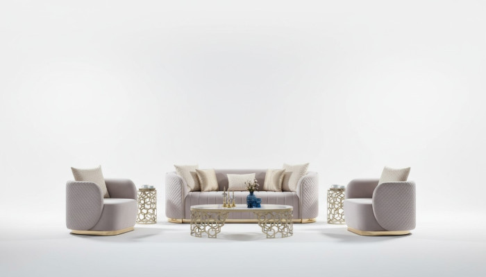 Canapé 3 places en tissu beige design canapé moderne