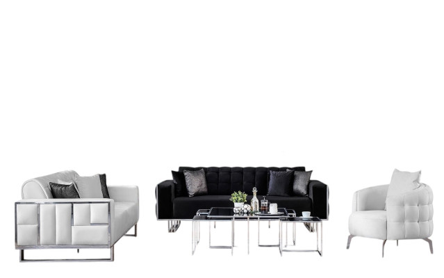 Jeu de canapés 3+3+1 places canapé fauteuil jeu de canapés de luxe groupe nouveau