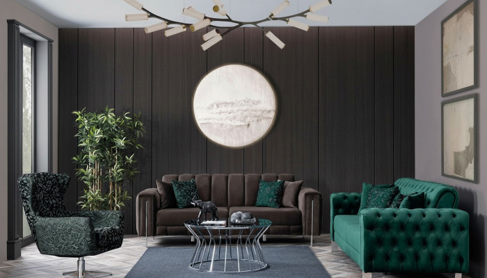Canapé de luxe 3 places, ensemble rembourré moderne, tissu neuf, meubles pour la maison