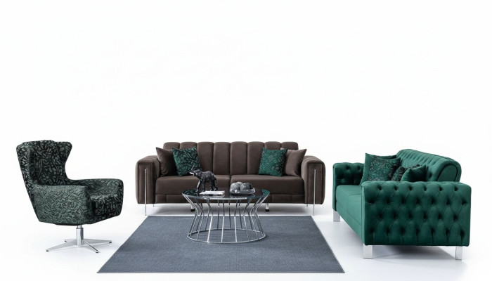 Canapé de luxe 3 places, ensemble rembourré moderne, tissu neuf, meubles pour la maison