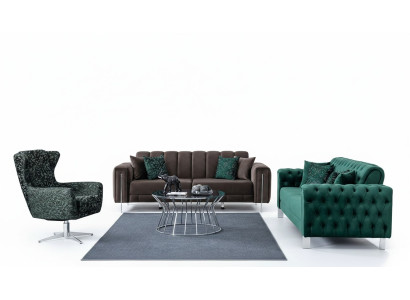 Canapé de luxe 3 places, ensemble rembourré moderne, tissu neuf, meubles pour la maison