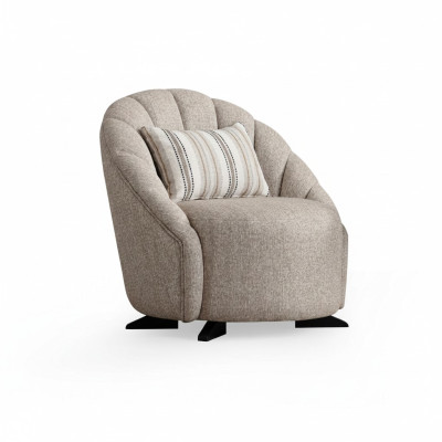 Fauteuil moderne en tissu relax de style luxe