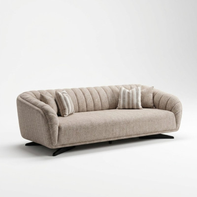 Canapé 3 places en tissu gris design moderne neuf