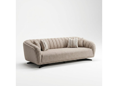 Canapé 3 places en tissu gris design moderne neuf