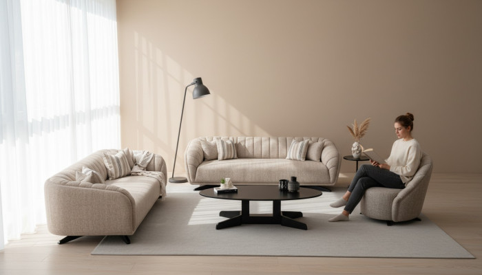 Jeu de canapés 3 places Design Canapé Fauteuils Moderne Luxe Neuf