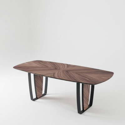 Table à manger de luxe table de cuisine table à manger en bois noir