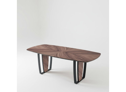 Table à manger de luxe table de cuisine table à manger en bois noir