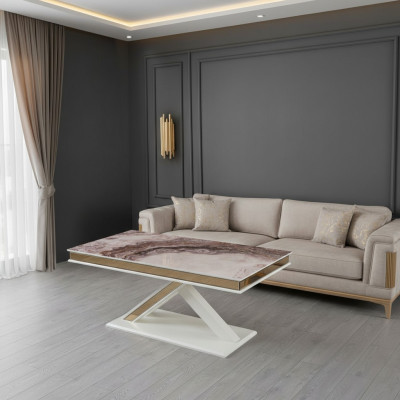 Table à manger de luxe Table extensible en bois Design moderne pour salle à manger Nouveau