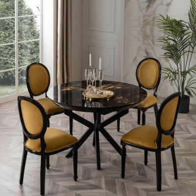 Table à manger ronde en bois design