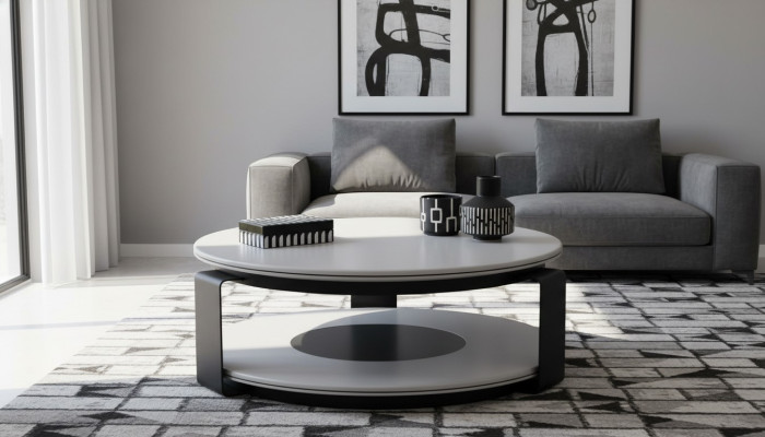 Table basse moderne en bois avec métal pour votre nouveau salon