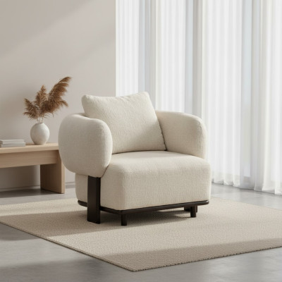 Fauteuil moderne en cuir relax de luxe