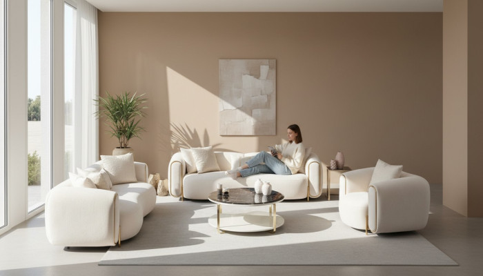 Jeu de canapés 3+3+1 places Design Canapé Fauteuils Moderne Luxe Nouveau