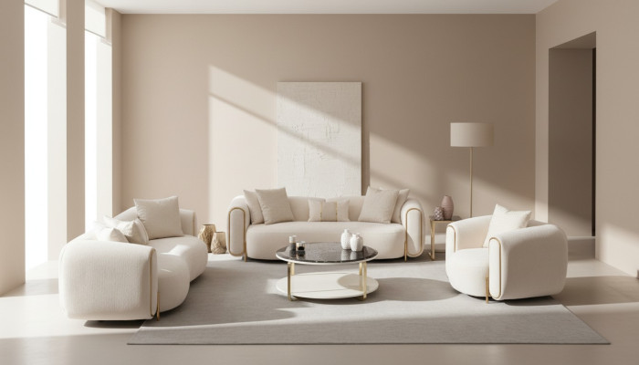 Jeu de canapés 3+3+1 places Design Canapé Fauteuils Moderne Luxe Nouveau
