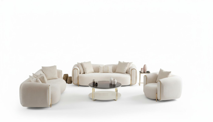 Jeu de canapés 3+3+1 places Design Canapé Fauteuils Moderne Luxe Nouveau