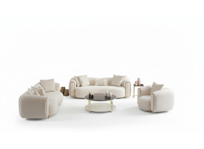Jeu de canapés 3+3+1 places Design Canapé Fauteuils Moderne Luxe Nouveau
