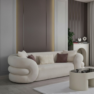 Canapé 3 places paysage résidentiel canapé fauteuil ensemble rembourré tissu cuir moderne