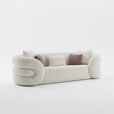 Canapé 3 places paysage résidentiel canapé fauteuil ensemble rembourré tissu cuir moderne