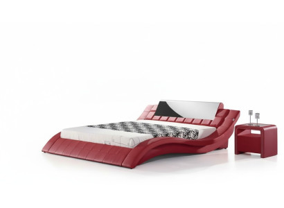 Lit double design rouge luxueux lit d'hôtel 180x200