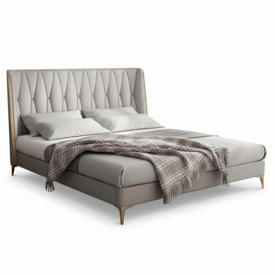 Lit jumeau de luxe pour enfants en gris