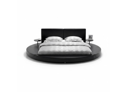 Lit double de luxe de taille hôtelière pour chambre d'adolescent de couleur noire