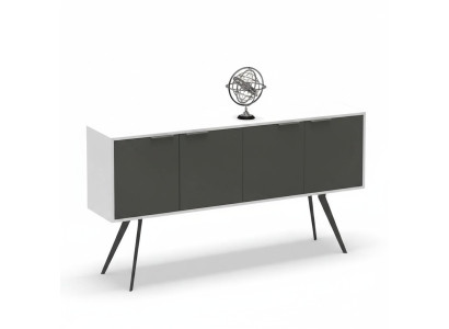 Meuble de rangement de bureau avec tiroirs gris blanc