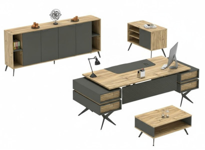 Table basse de bureau, table, buffet, commode beige, mobilier de bureau