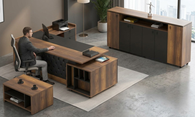 Ensemble de meubles de bureau Sideboard de 3 pièces