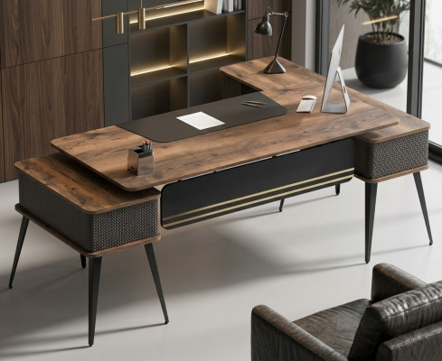 Table de bureau multifonctionnelle en coin