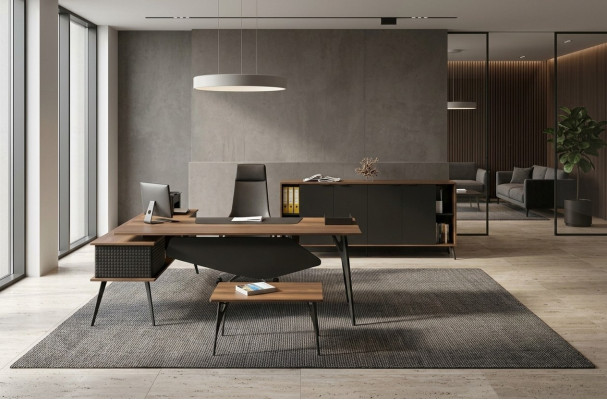 Mobilier de bureau table basse table buffet marron noir