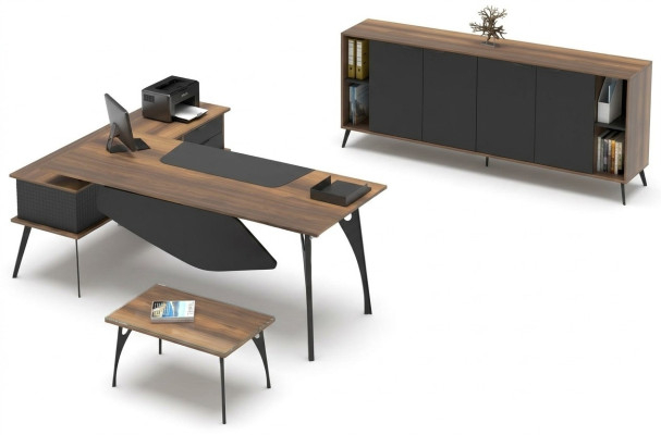Mobilier de bureau table basse table buffet marron noir