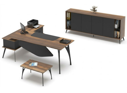 Mobilier de bureau table basse table buffet marron noir