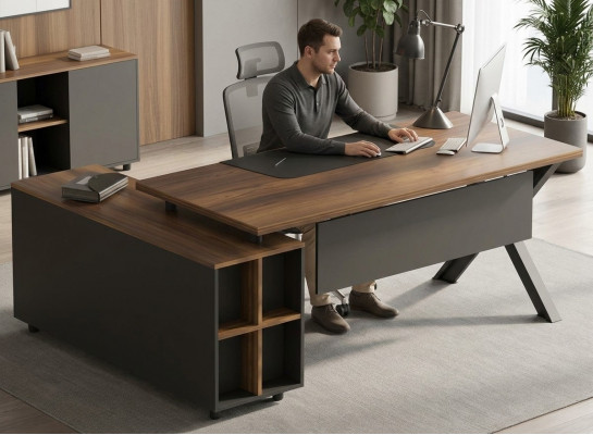 Bureau d'angle table bureau direction table multifonctionnelle