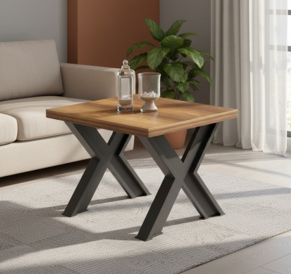 Table basse rectangulaire en bois marron pour bureau