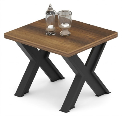 Table basse rectangulaire en bois marron pour bureau