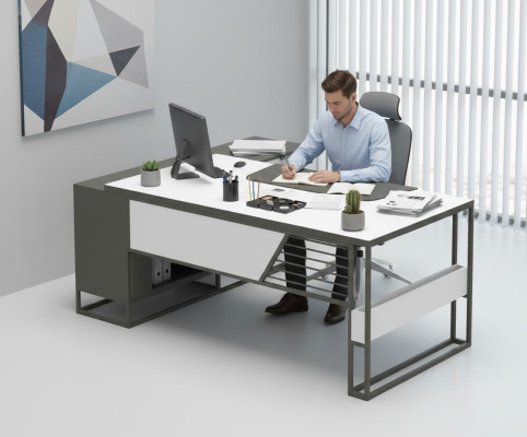 Bureau d'angle table de chef table multifonctionnelle
