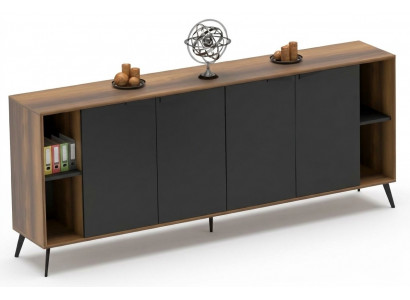 Commode Sideboard meuble pour bureau armoire marron noir