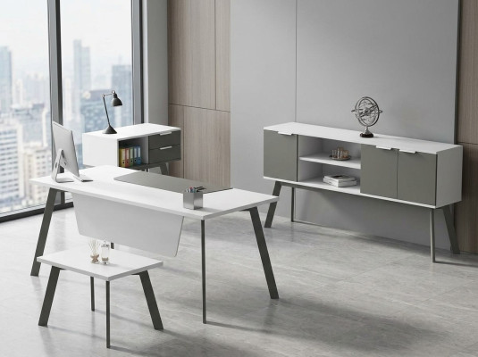 Ensemble de bureau complet table buffet commode table basse 4 pièces