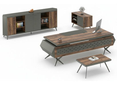 Table de travail bureau meuble buffet mobilier de bureau ensemble de 4 pièces