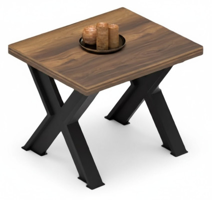 Table basse de café table latérale pieds en X mobilier de bureau