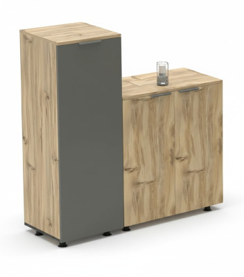 Armoire de bureau à double porte en bois