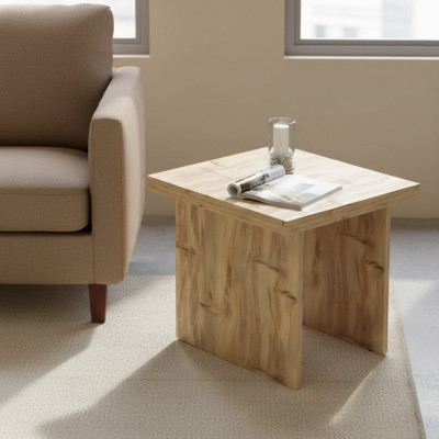 Table carrée beige table de salon table en bois bureau