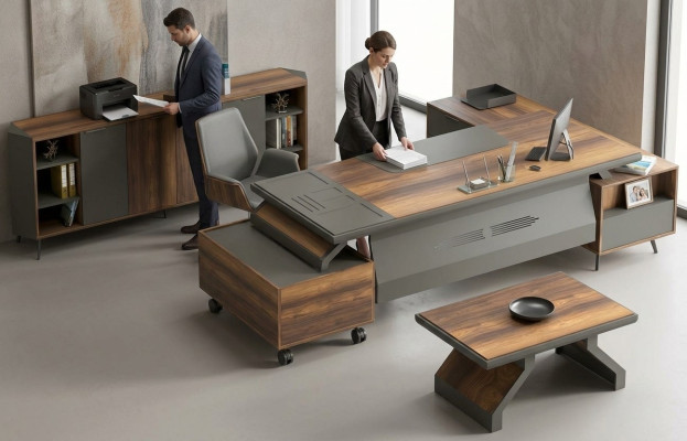 Bureau meuble console bureau mobilier ensemble 3 pièces