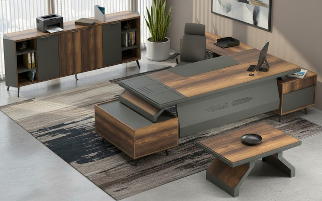 Bureau meuble console bureau mobilier ensemble 3 pièces